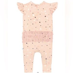 Posh peanut star ruffle butt romper